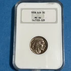 1938-D/D 5C Buffalo Nickel NGC MS64