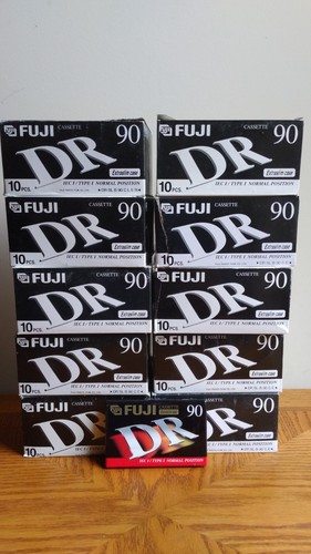 100 Fuji DR 90 Normal Bias Audio Cassetta Vuota Custodia Extra Slim Tipo 1 - Foto 6 di 7