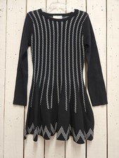 JOA Los Angeles striped knit sweater dress L C96