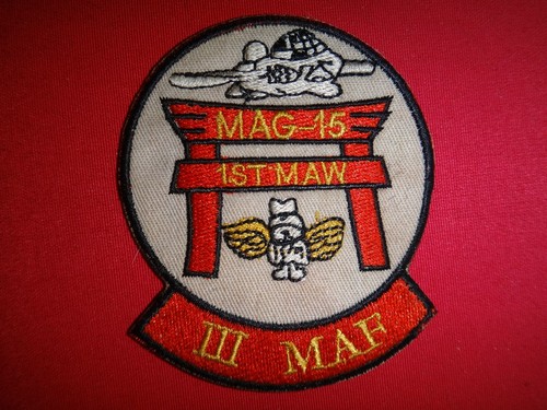 Vietnam War Aufnäher Usmc MAG-15 1st Marine Flugzeug Flügel III Luftmassenmesser