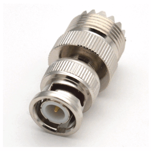 2X BNC Male Plug To UHF PL-259 SO239 Female RF Coaxial Adapter Cable Connector - Picture 4 of 5