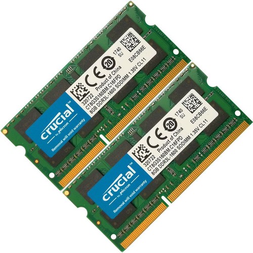 memory ram laptop 16gb 2x8gb ddr3 pc3l 12800 1600 mhz 204 pins
