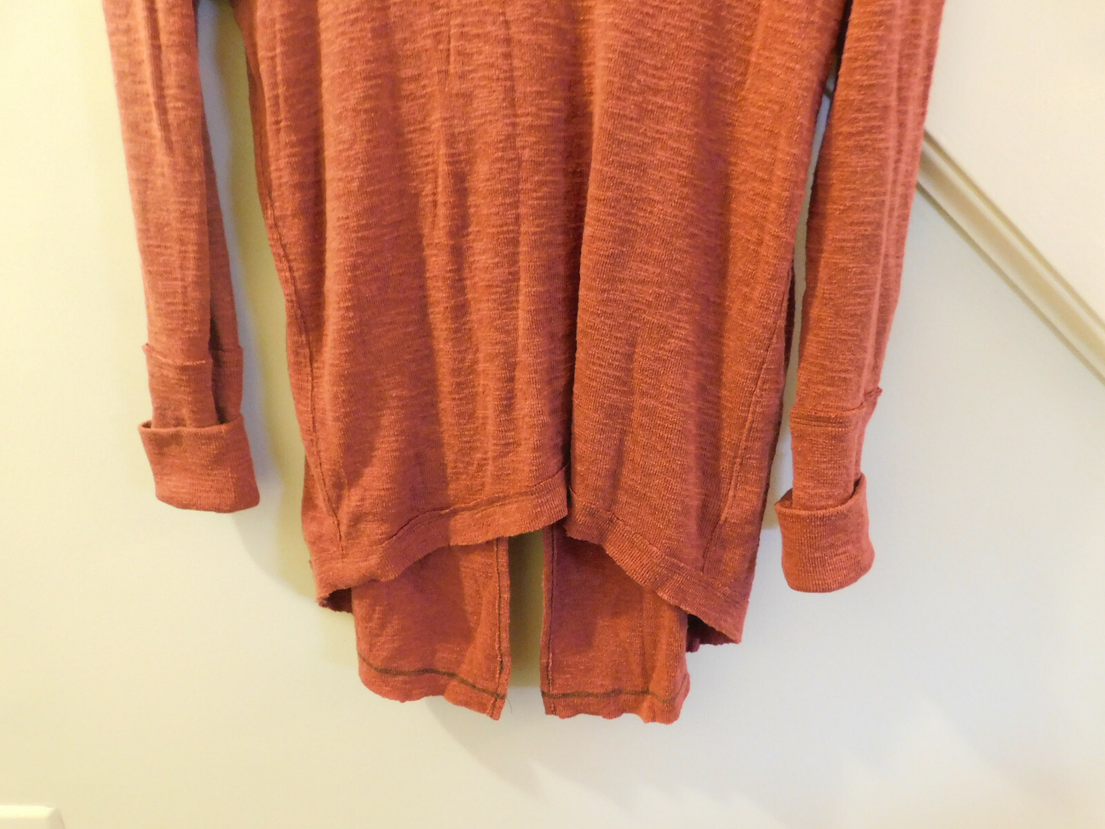 We the Free Rust Orange Split Back Turtleneck Swe… - image 3