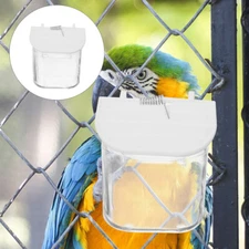 Bird Feeder Parrot Food Holder Bird Cage Feed Dispenser Parrot Food Container