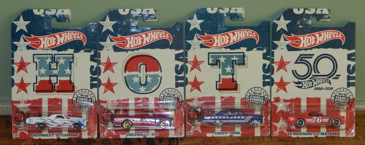 ホットウィール 2018 HW 50TH STARS AND STRIPES 2018 Hot Wheels 50th Anniversary Stars & Stripes FULL SET of