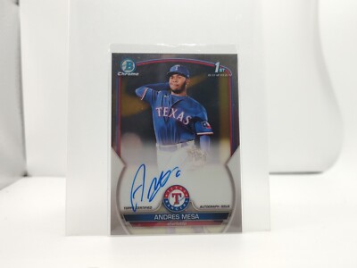 2023 Bowman Chrome Prospects Andres Mesa Autograph Rookie Card #cpa-AM RANGERS