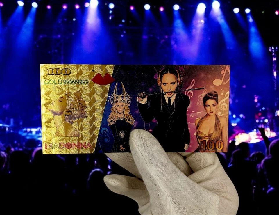 MADONNA Collectible Gold PVC Banknote - Limited Edition Pop Icon Art Note - Image 3 of 4