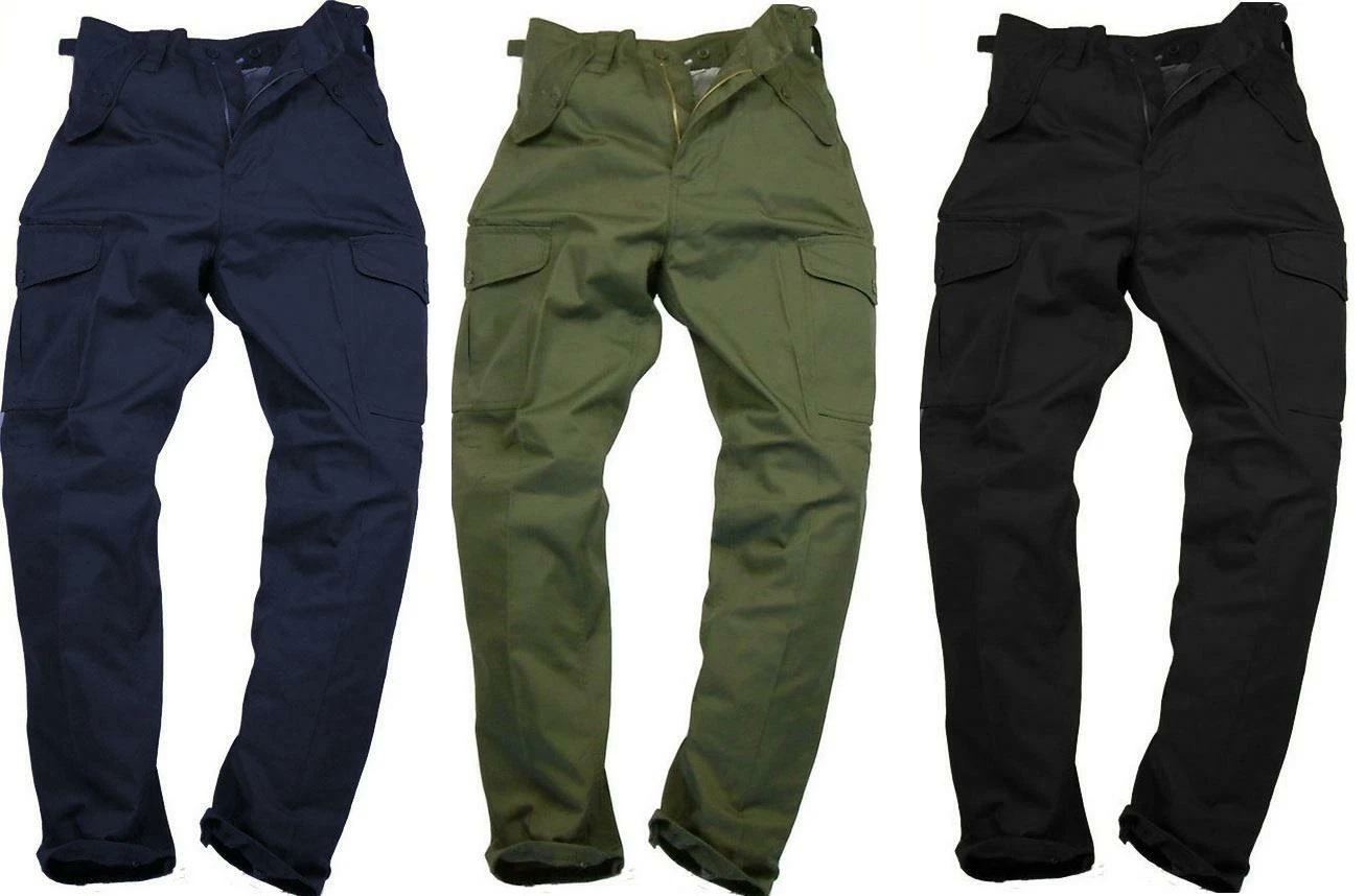 Mens Combat Cargo Work Trousers Size 28-44 Black Green Navy Blue Castle leg 29"
Opens in a new windo