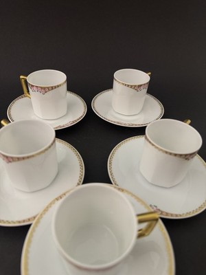 Antique Mocha Cups Set | J.F. Maercklin Stuttgart | Porcelain (pre-1918)