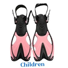 Snorkel Fins, Adjustable Swim Fins for Diving Snorkeling Unisex Children