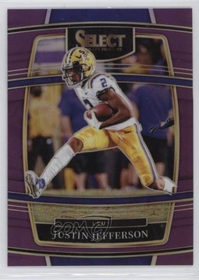 2022 Panini Select Draft Picks Concourse Purple Prizm 18/75 Justin Jefferson 1j2