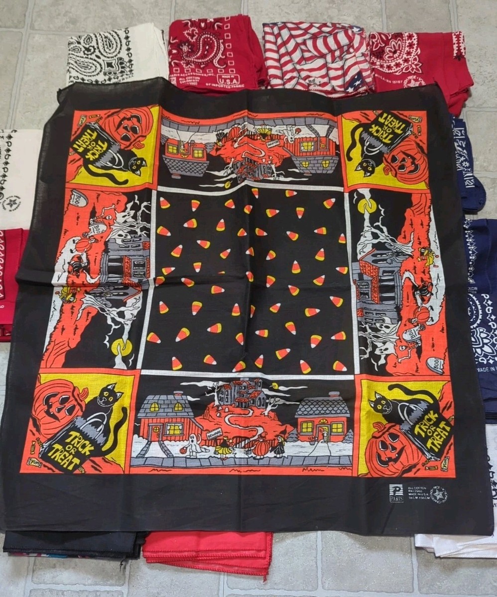 Vintage Bandana Handkerchief Lot of 22 All USA Some Traditional