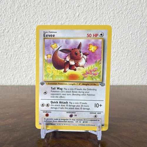 Pokémon Eevee 51/64 Jungle 1st Edition Regular 1999 Card 50 HP Basic Common