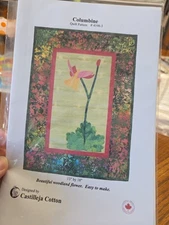 Columbine Quilt Pattern Applique Easy Castilleja Cotton UNCUT