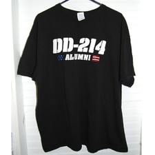 Vintage Military t-shirt 2XL DD-214 Alumni graphic Black Delta Pro Weight tee