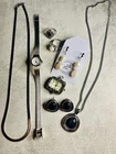 Vintage 8 Piece Silver Jewelry  Sterling Rings Watch Necklaces Earrings Modern