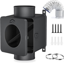 Metal Dryer Duct Lint Trap,Indoor Dryer Vent Kit with Lint Catcher,Secondary ...