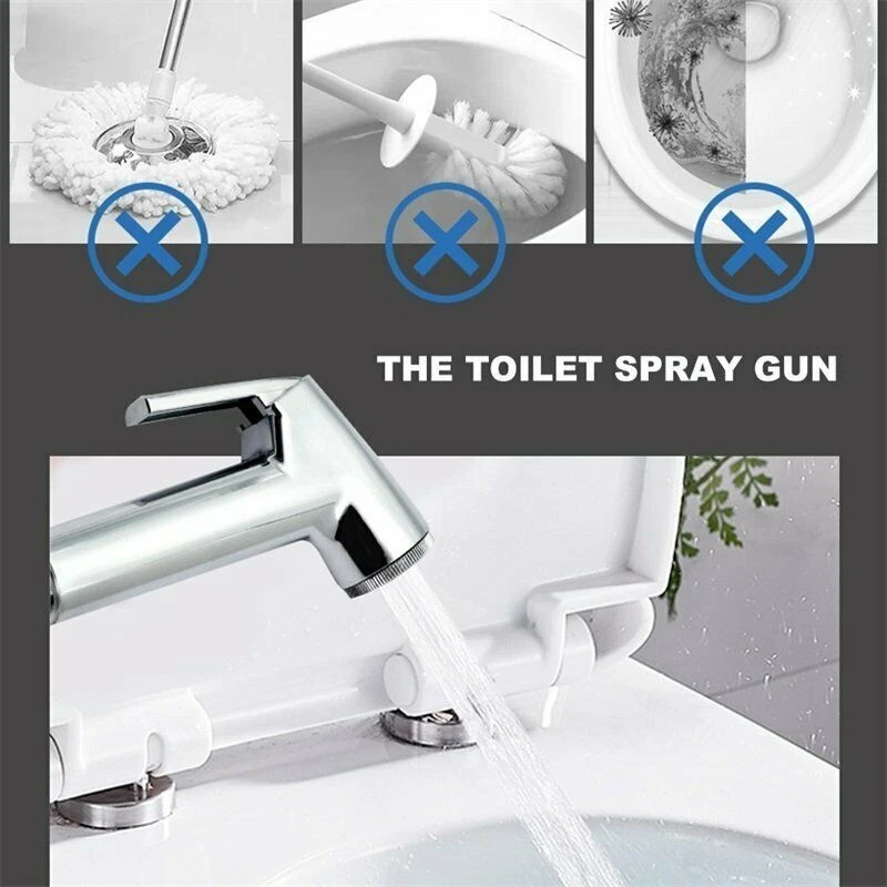 Bidet Brause Waschbeckenbrause Duschbrause Handbrause mit Schlauch Set Edelstahl - Bild 3 von 4