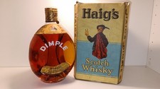 Dimple John Haig`s Whisky. Perfekter Füllstand,Box mit Lagerspuren.  