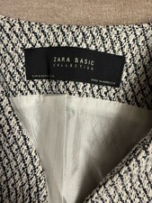 Zara Long Jacquard Blazer Jacket Size Medium Women's