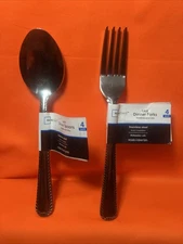 8 Piece Dinner Forks & Spoon Set, 18/0 Stainless Mainstays Light Gauge