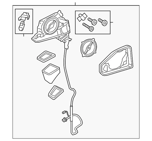 Genuine Audi Mirror Assembly 4M1-857-410-AK-9B9