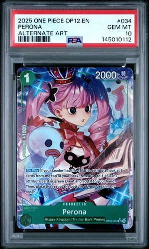 2025 ONE PIECE OP12-LEGACY OF THE MASTER ALTERNATE ART #034 PERONA PSA 10