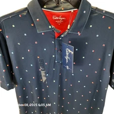 Walter Hagen Polo Shirt Men's Medium Golf Performance 11 Flags Sail Wick UPF50+ 