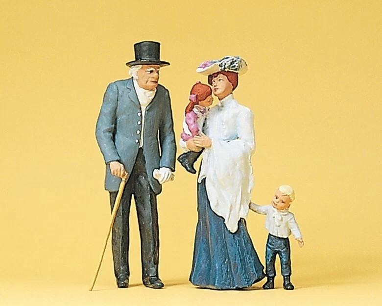 Preiser 45066 figurines de collection peintes à la main vieillard et enfants 1/22.5