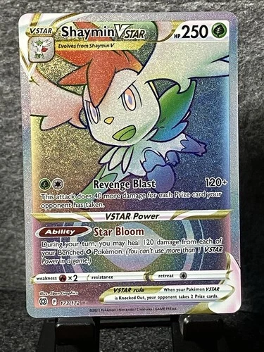 Pokémon TCG Swsh09: Brilliant Stars Shaymin Vstar 173/172 Ultra Rare EN Secret