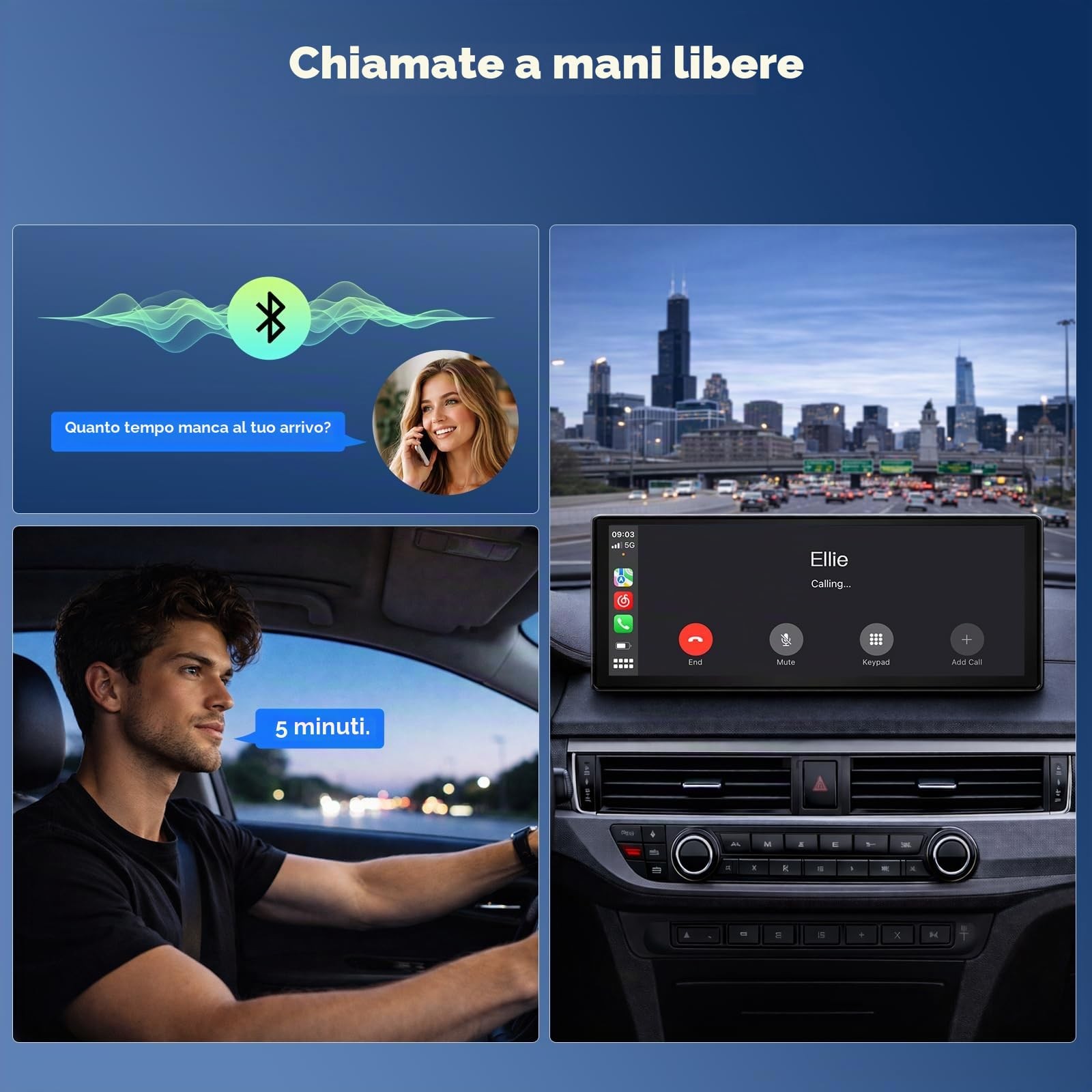 Lamtto Schermo CarPlay per Auto Portatile CarPlay Wireless Android Auto 9,26 - Miniatura 22