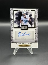 Brenden Knox 2021 Sage Premier Draft Black Auto Rookie Autograph Card #A87