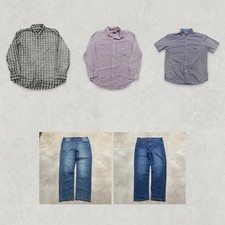 Chaps Mens 5 Piece Outfit Bundle Size L Jeans + Shirts
