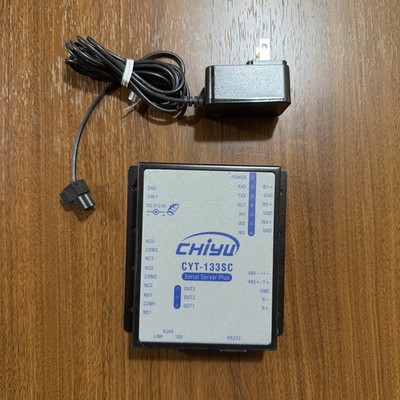 CHIYU CYT 133SC Serial Server Plus RS232 RS485 to Ethernet Converter Untested