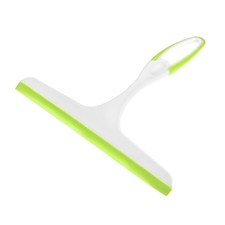 Shower glass wiper with 4 hooks for glass, bathroom, green