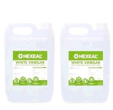Hexeal White Vinegar 10L (2x5L) Food Grade Cleaning Cooking Baking Use UK Made 0.60 per litre
