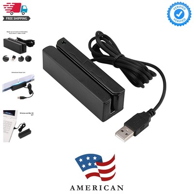 USB Swipe Magnetic Credit Card Reader 3 Tracks Mini Smart Card Reader