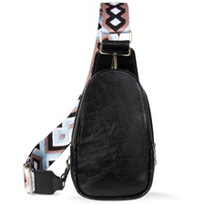 Sling Bag for Women PU Leather Sling Bag Small Crossbody Sling Backpack Multi...
