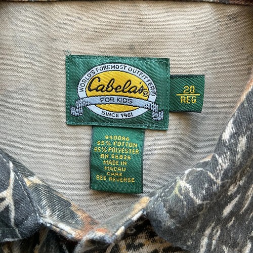 CABELA'S Kids Seclusion 3D Camo Button Up Heavyweight Flannel Shirt YOUTH 20R - Picture 6 of 8