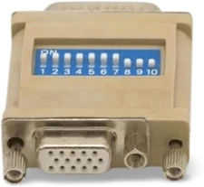 MAC SYSTEM DB15-M to HD15-F VGA 10-Switch Adapter