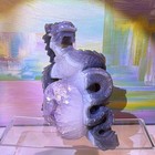 Purple Amethyst Geode Stone, Carved Dragon Figurine Sculpture w/ Druzy Pocket — photo 3