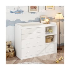 Nursery Dresser with Baby Changing Table, Diaper Changing Tables for Nursery ...