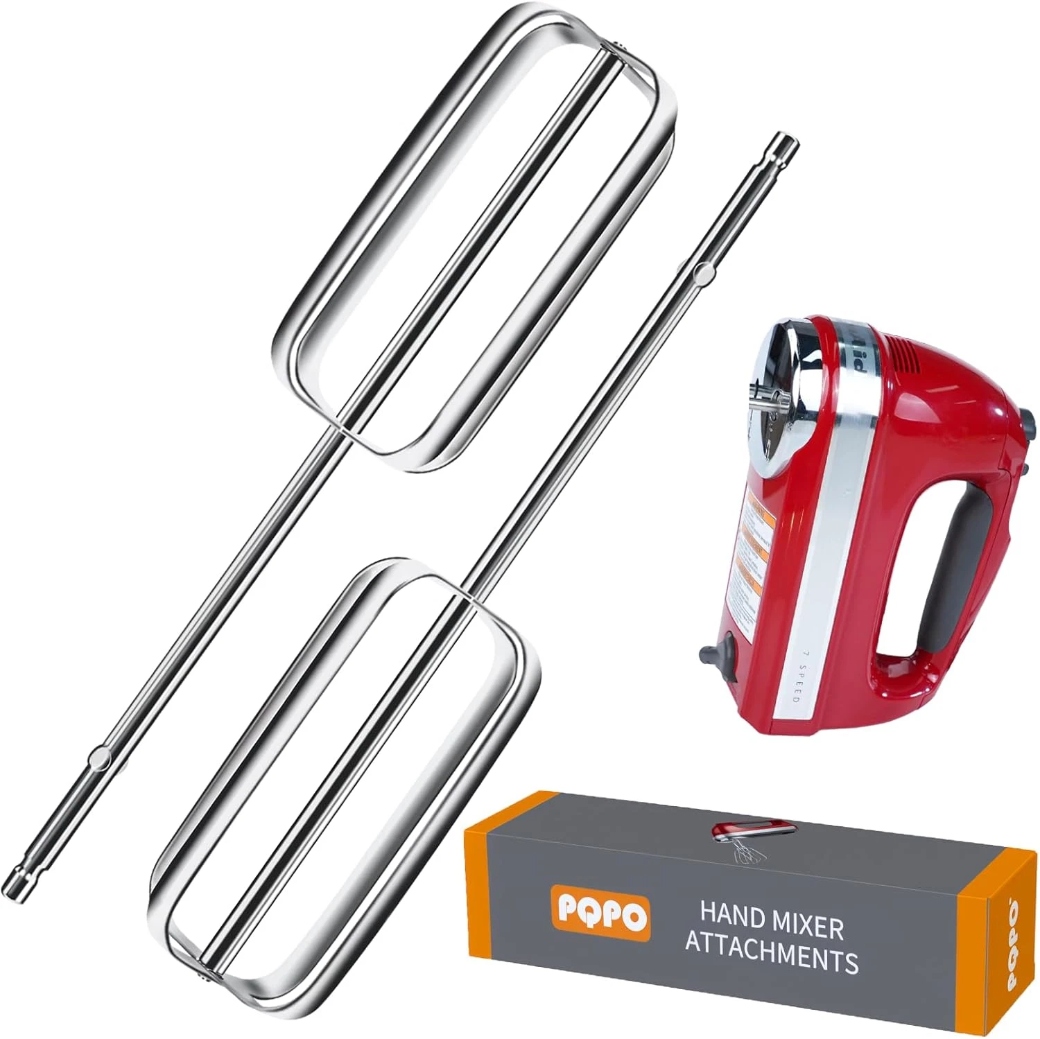 2 Pcs Hand Mixer Beaters Stainless Steel Attachments Compatible with Kitchenaid
Opens in a new windo