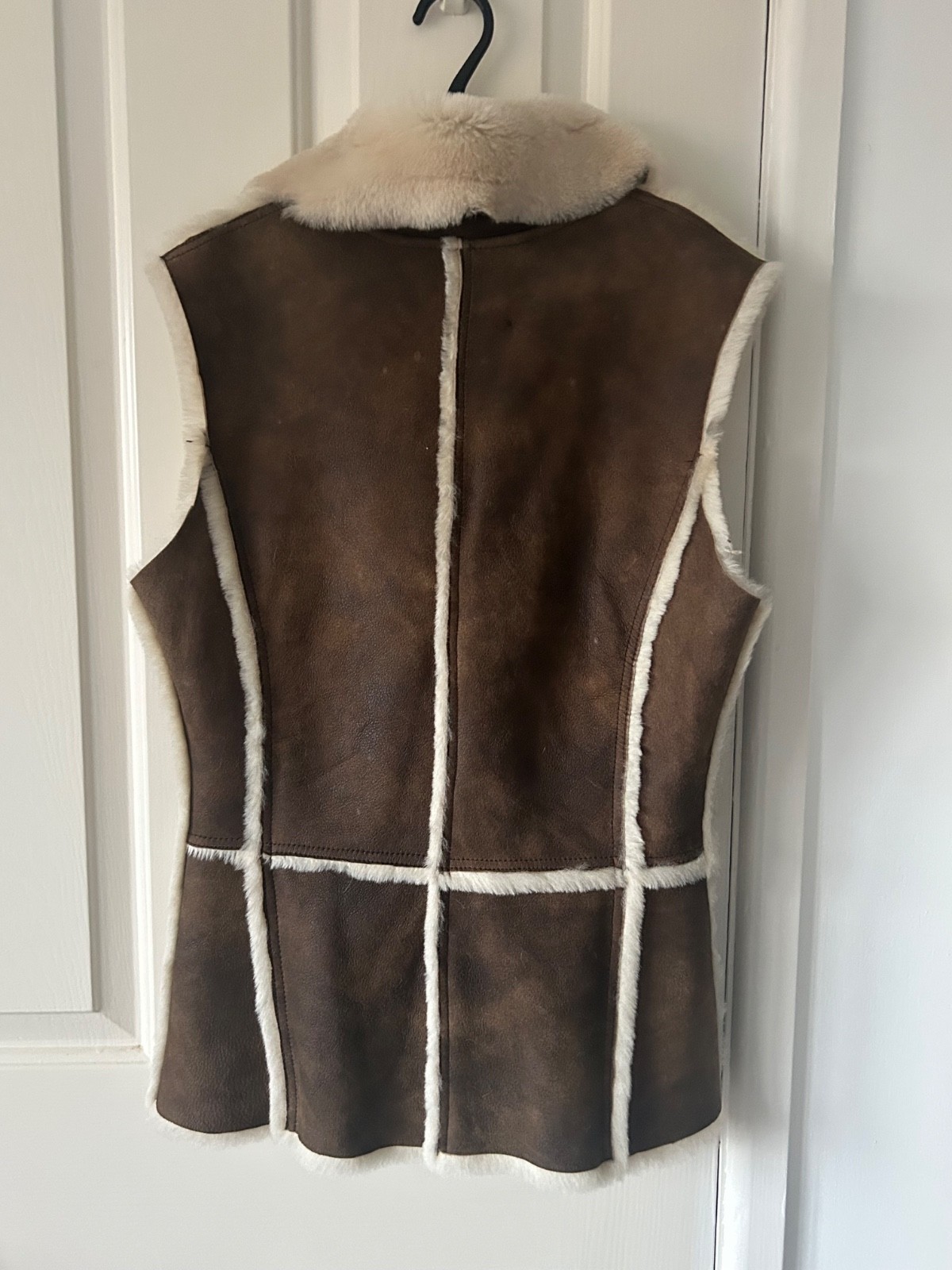 Fatface premium real sheepskin/leather gilet Size 10 image 4