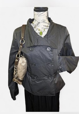 Weekend Max Mara Women s Black Quilted Jacket Double Breasted Size US 2 EU 34