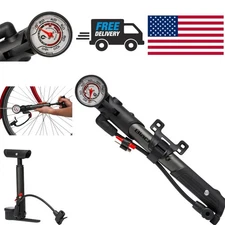 Alloy Steel Frame Pump for Bicycles with Pressure Gauge and Inflation Cone