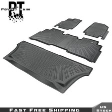 Black Floor Mats For Honda Odyssey 2018-2025 2026 3 Row 4pcs 3d Tpe Floor Liner Black Floor Mats For Honda Odyssey 2018-2025 2026 3 Row 4pcs 3d Tpe Floor Liner