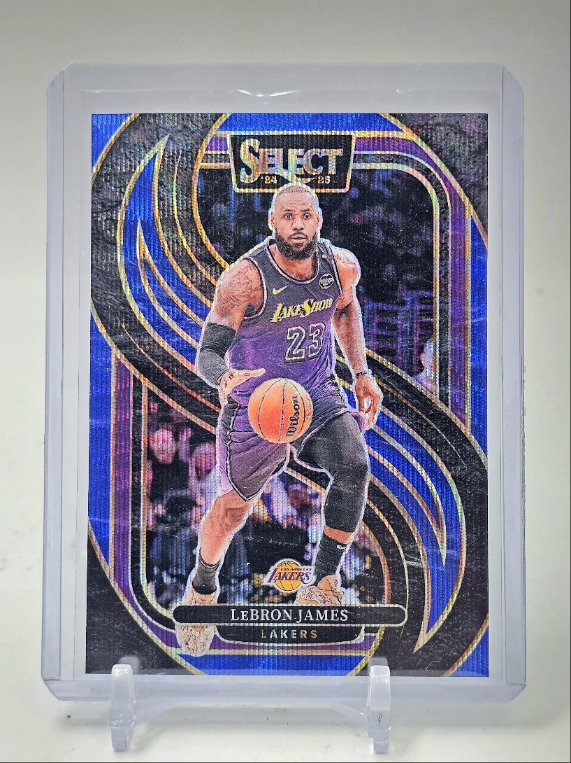 LEBRON JAMES 2024-25 SELECT PREMIER LEVEL BLUE WAVE LAKERS /75 Q3879