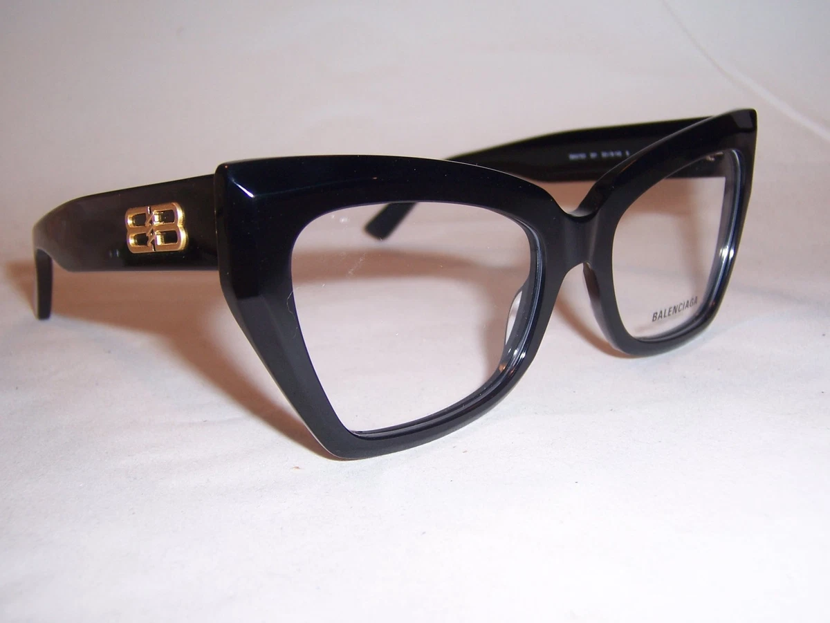 SALE! NEW Balenciaga Everyday BB0129O 001 Black Demo Butterfly Women Eyeglasses Balenciaga BB0129O Shiny Black Prescription Eyeglasses main image 2