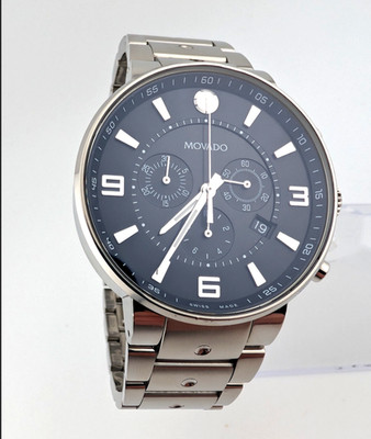 Movado Men s SE Pilot Chronograph 42mm SS  W/Onyx Black Dial; Model#42.1.14.1225